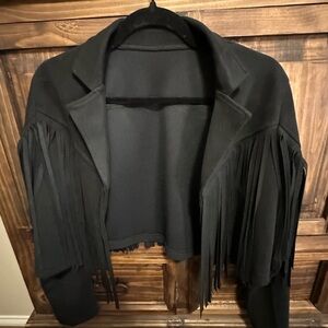 Black Fringe Jacket